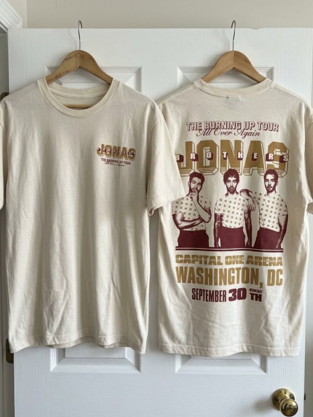 Jonas Brothers Burning Up All Over Again Washington, DC Tee - Dust Tshirt